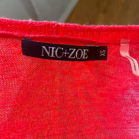 Cherry red Nic+Zoe wrap cardigan - Picture 5 of 5